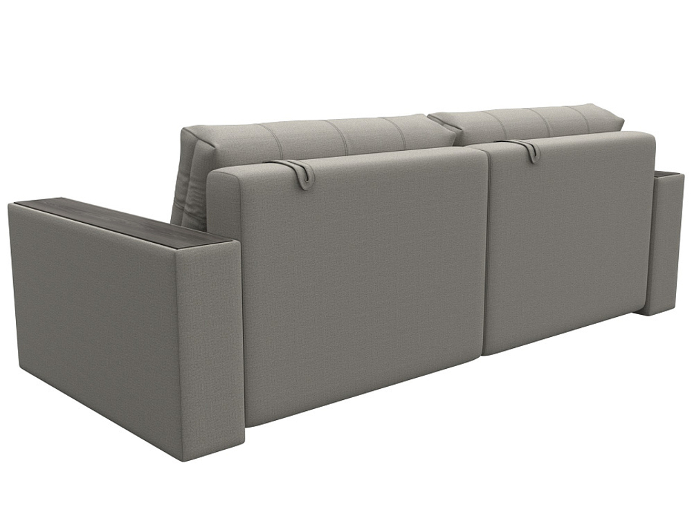 Диван прямой с декором Лига-049 НПБ, РОГОЖКА Амур 02 бежевый