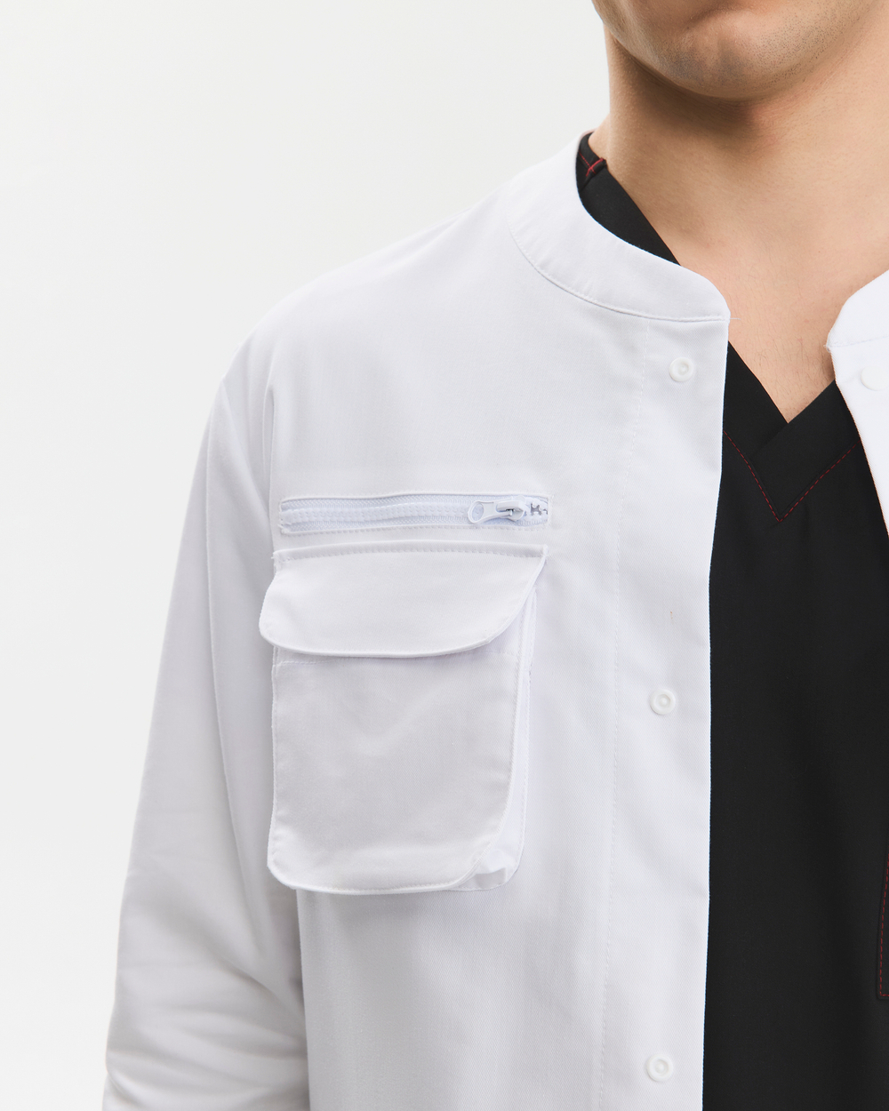 Халат медицинский мужской Прагмо, белый