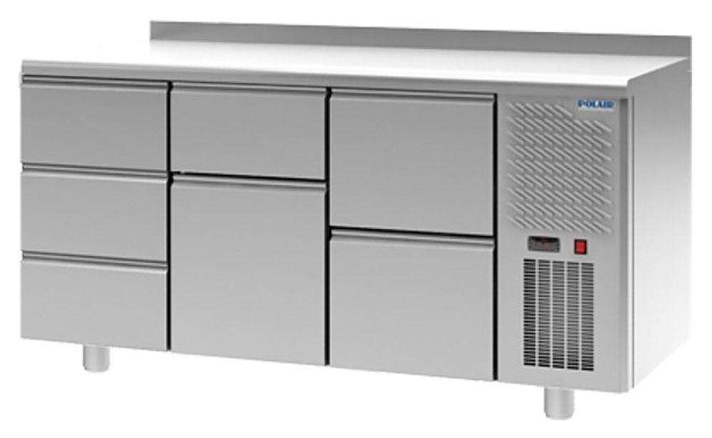 Стол холодильный POLAIR TM3-312-G с бортом