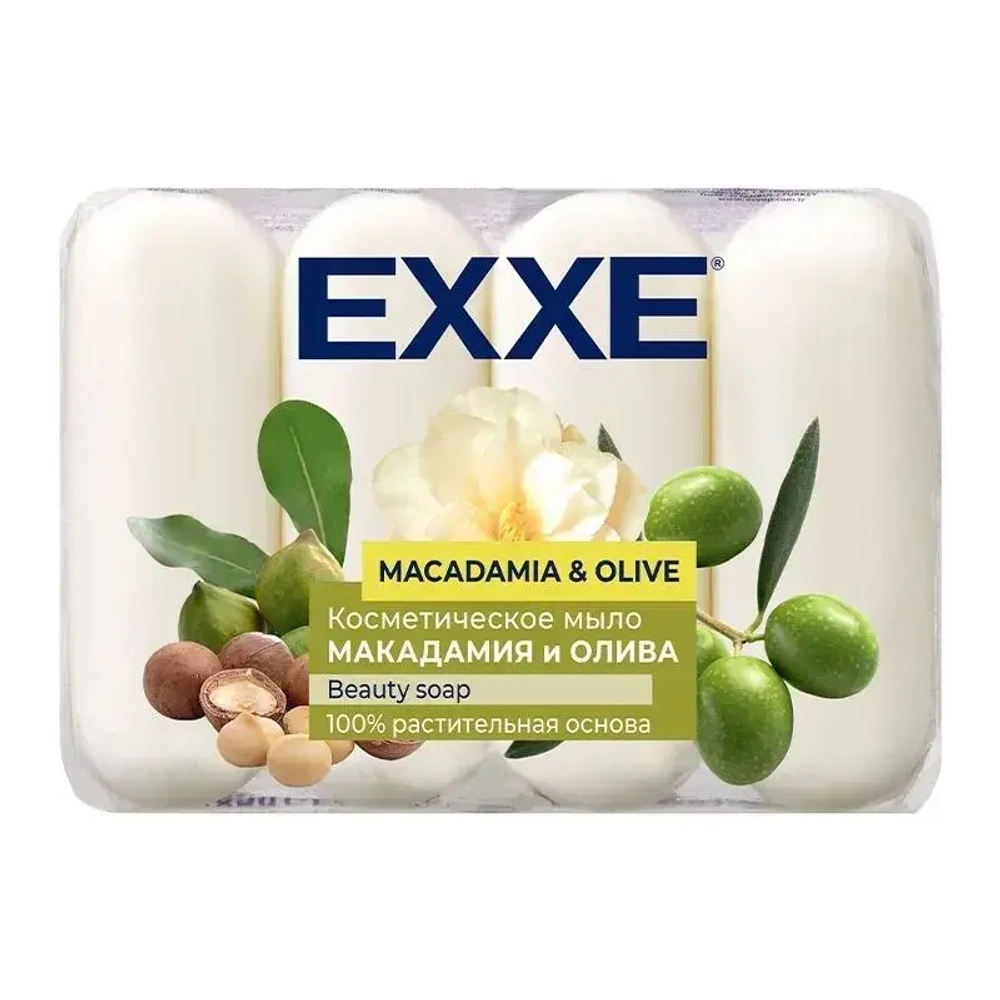 Косметическое мыло Макадамия и олива 4*70г (БЕЛОЕ) ЭКОПАК
