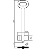 Заготовка сувальдного ключа 12791 MGL2D
