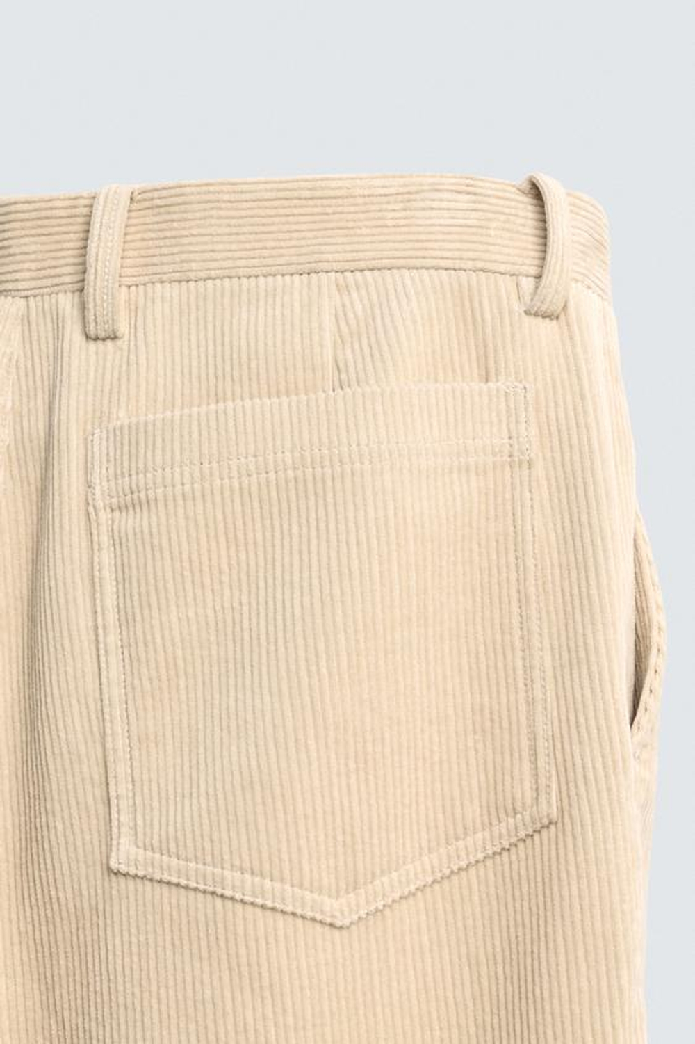 ZARA ВЕЛЬВЕТОВЫЕ БРЮКИ REGULAR FIT, СВЕТЛО-БЕЖЕВЫЙ