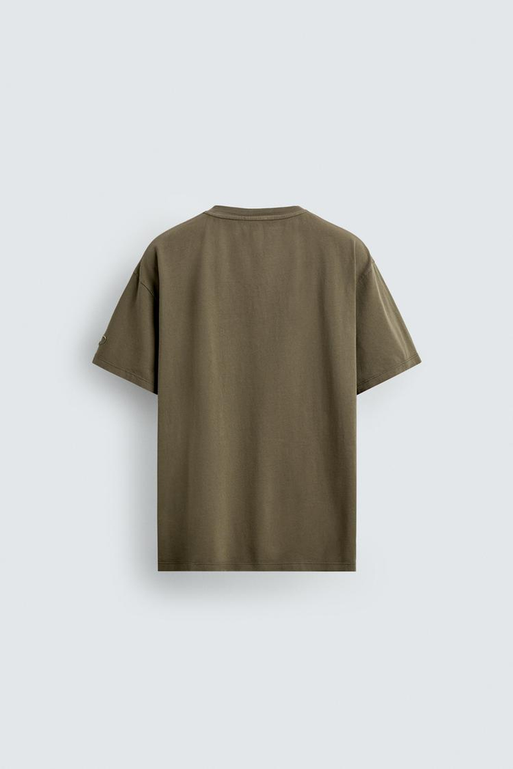 ZARA ФУТБОЛКА С ВЫШИТЫМ СЕРДЦЕМ, КОРИЧНЕВЫЙ