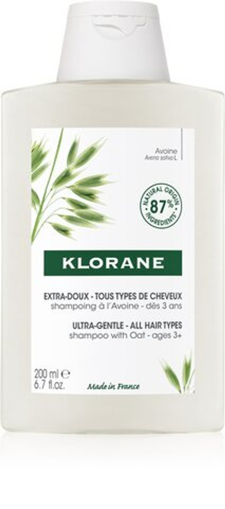Klorane Oat - мягкий шампунь для всех типов волос /   200  ml  / GTIN 3282770145366