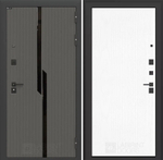 Дверь входная Лабиринт CARBON 07  Белое дерево  металлическая