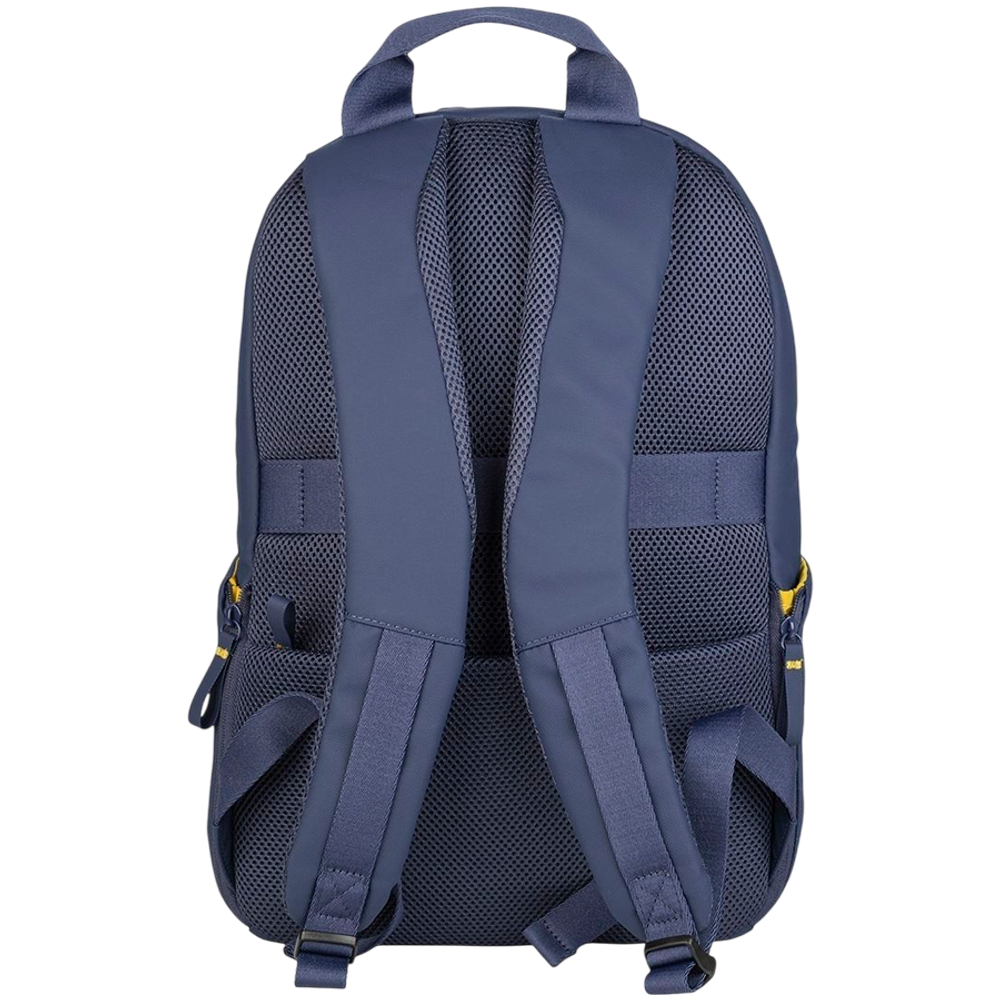 The Laser backpack for 15.6" laptops and 16" MacBooks, made from water-resistant resin-coated fabric obtained from recycled plastic, features a compact design and excellent pocket organization.
