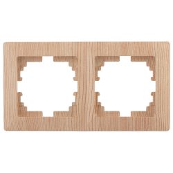 Рамка для розеток и выключателей Intro Solo 4-502-11 на 2 поста, СУ, Solo, сосна