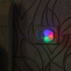 DTL-308-Яблоко-RGB-3LED-0.5W Светильник-ночник. Без выключателя. Блистер