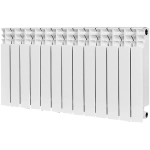 Радиатор биметаллический STOUT TITAN 500 - 13 секций (подключение боковое, цвет белый)