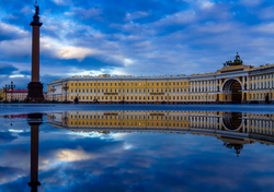 Фото на стекле "Дворцовая площадь Санкт Петербурга " Декор для дома, подарок