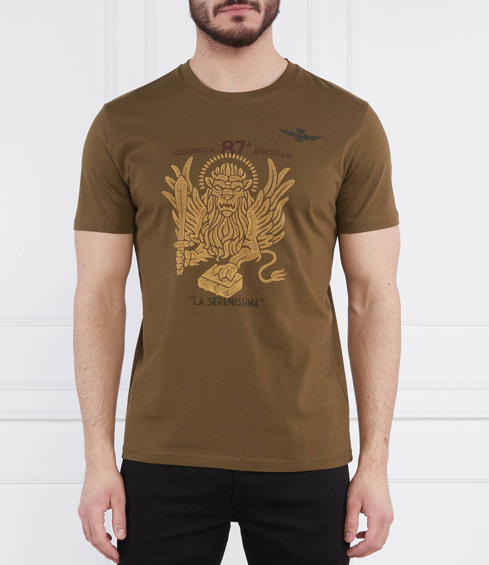Футболка Aeronautica Militare - зеленый(TS2126J607)
