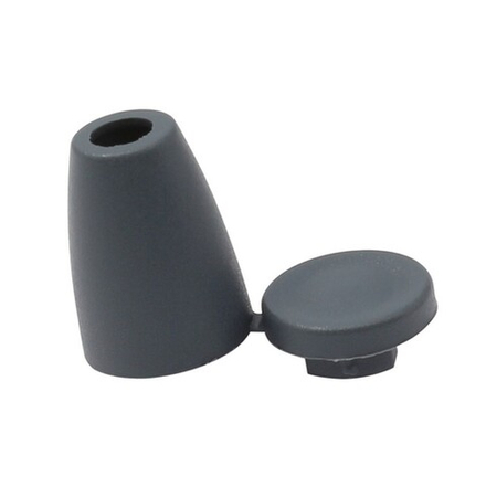 Наконечник Колокол d=6/9мм, 14*11мм, цв.т.серый