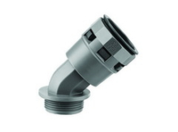 Муфта 45 грд. труба-коробка DN 23 мм, М25х1,5, полиамид, цвет черный