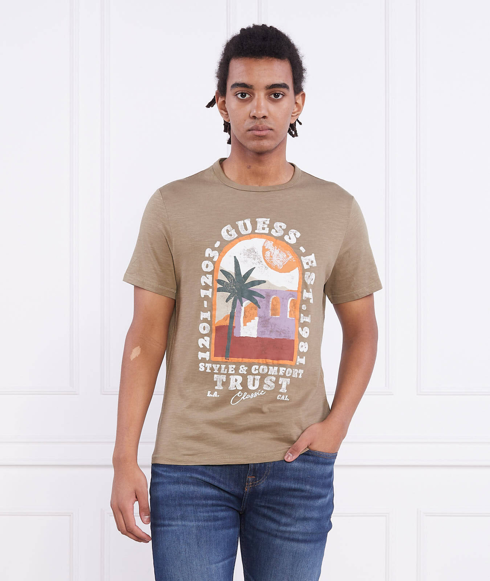 Футболка PALM WINDOW GUESS - зеленый(M3GI10 K6XN4)