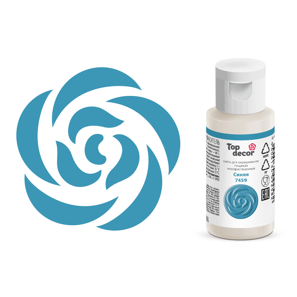 Краситель гелевый "Top Decor" жирорастворимый синий 25  мл