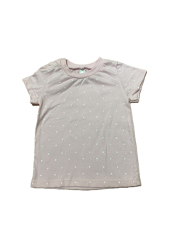 Футболка на девочку из кулирки (100% хлопок) на кнопках на плече на рост 80 см