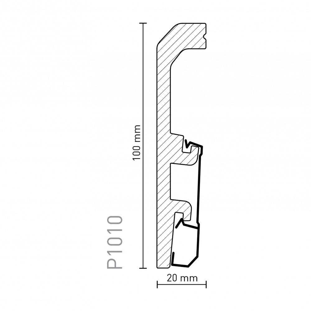 Плинтус Arbiton Vega P1010 Белый под покраску