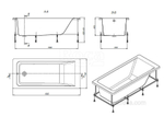 Акриловая ванна Roca Easy 150x70 прямоугольная белая ZRU9302904