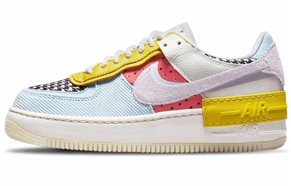 Кроссовки Nike Air Force 1 Shadow "Multi-Color" (Женская размерная сетка)