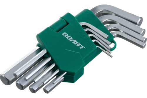 Набор ключей ВОЛАТ шестигранных 1,5-10 мм 9 предметов коротких 11015-09