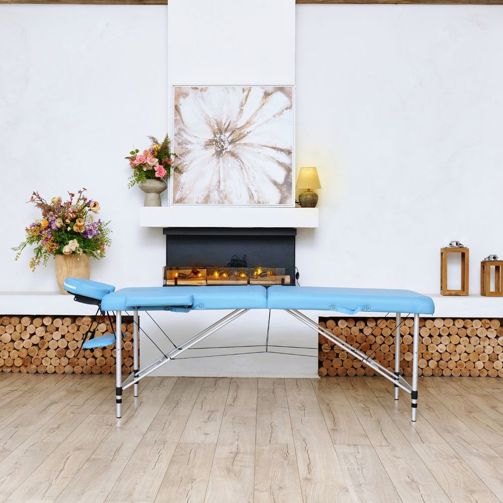 Массажный стол DFC NIRVANA Elegant, 186 x 70 см, голубой