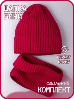 Шапка и снуд для девочки осенние