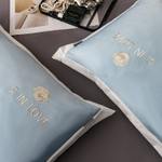 Комплект постельного белья Сатин-Шелк Я IN LOVE на резинке LVR011