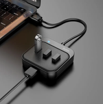 USB Hub Port HOCO HB31 Easy 4-in-1 converter(USB to USB3.0+USB2.0*3) 1.2M