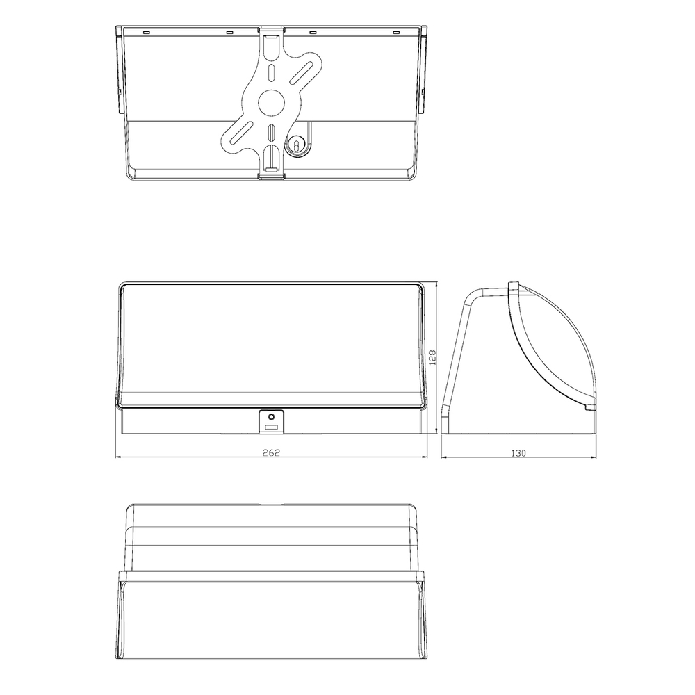 Уличный светодиодный настенный светильник 1х30Вт, 3000лм, 4000К, IP65, пластик, чёрный