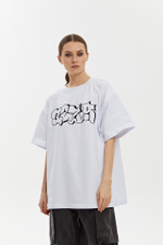 Футболка коллаб граффити (белый)