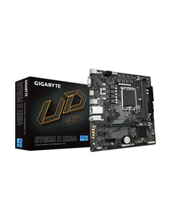 Материнская плата GIGABYTE B760M H DDR4, LGA1700, B760, 2*DDR4, 4*SATA, 2*M.2, 4*USB 3.2, 2*USB 2.0, 1*PCIx16, 2*PCIx1, D-Sub+HDMI, mATX