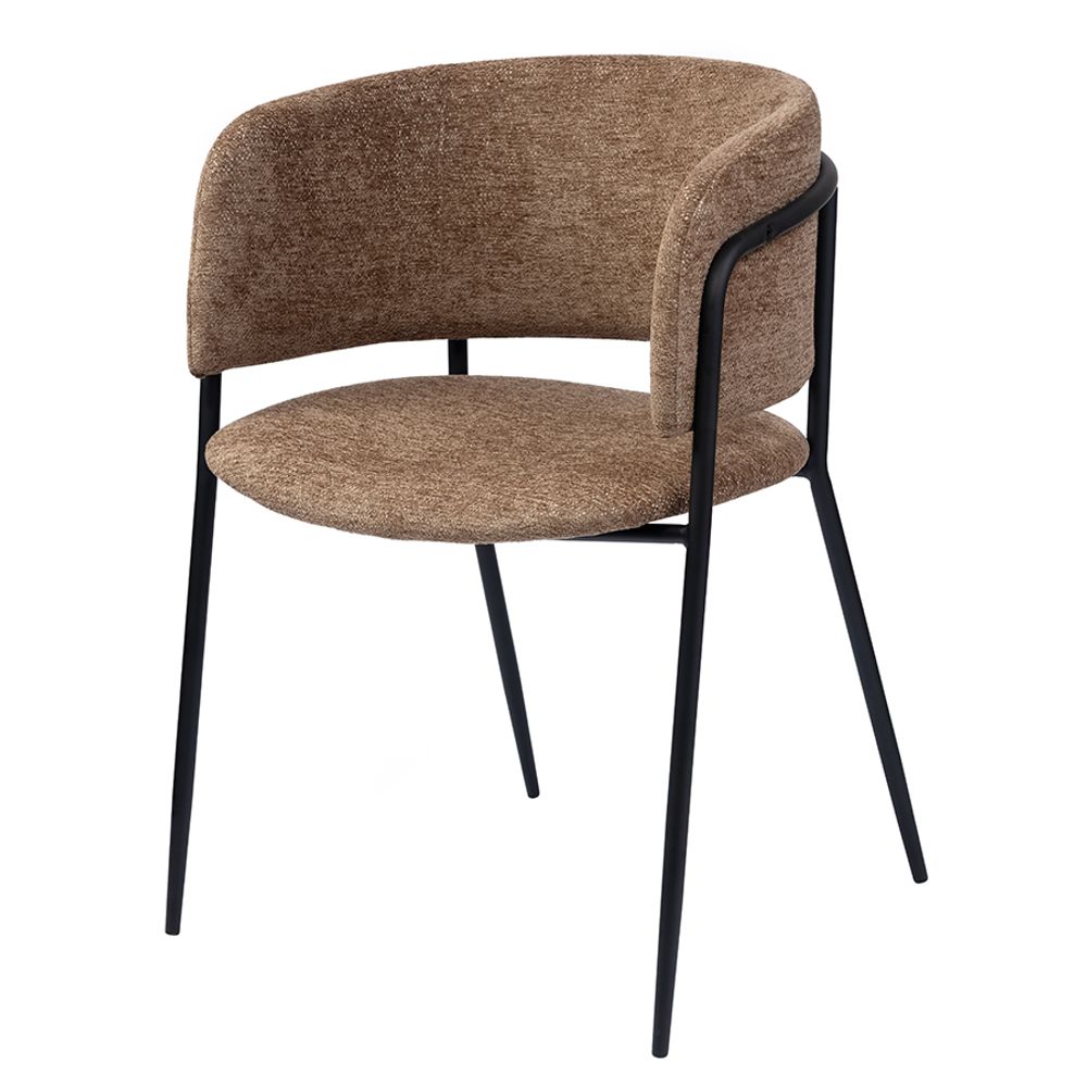 Стул Helning, мягкий шенилл, серо-коричневый