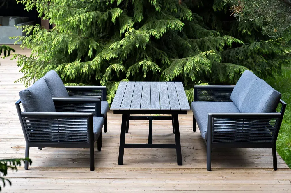 "Сан Ремо" комплект садовый для лаунж-зоны серый