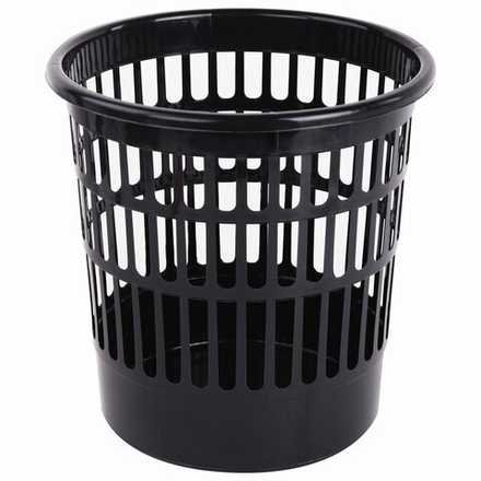 Корзина для бумаг STAFF "Basic" сетчатая, 9,5 л, черная