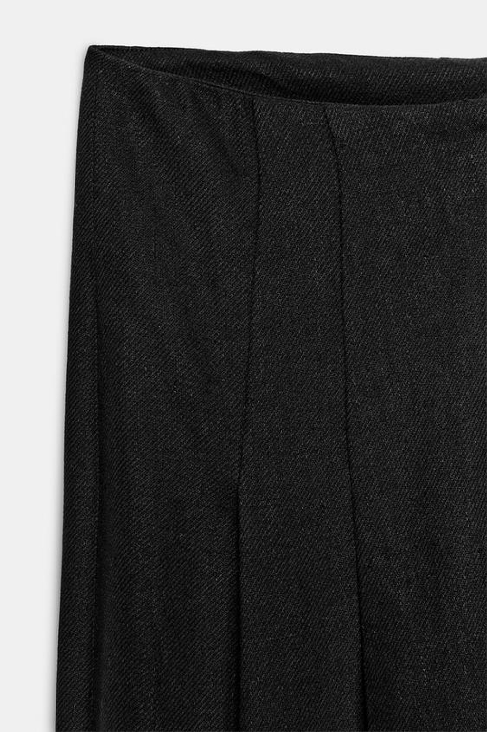 ZARA БРЮКИ С ВЫСОКОЙ ПОСАДКОЙ ИЗ СМЕСОВОГО ЛЬНА — ZW COLLECTION, ЧЕРНЫЙ