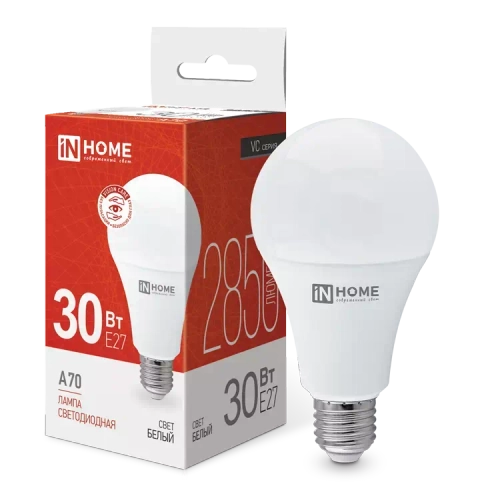 Лампа светодиодная LED-A70-VC 30Вт 230В Е27 4000К БЕЛЫЙ 2850Лм IN HOME