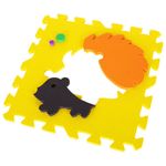 Коврик-пазл напольный 0,9х0,9 м мягкий "Зверушки", 9 частей 30х30 см, толщина 1 см, ЮНЛАНДИЯ, 664666