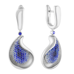 Серьги с сапфирами и бриллиантами, E0130-2/5