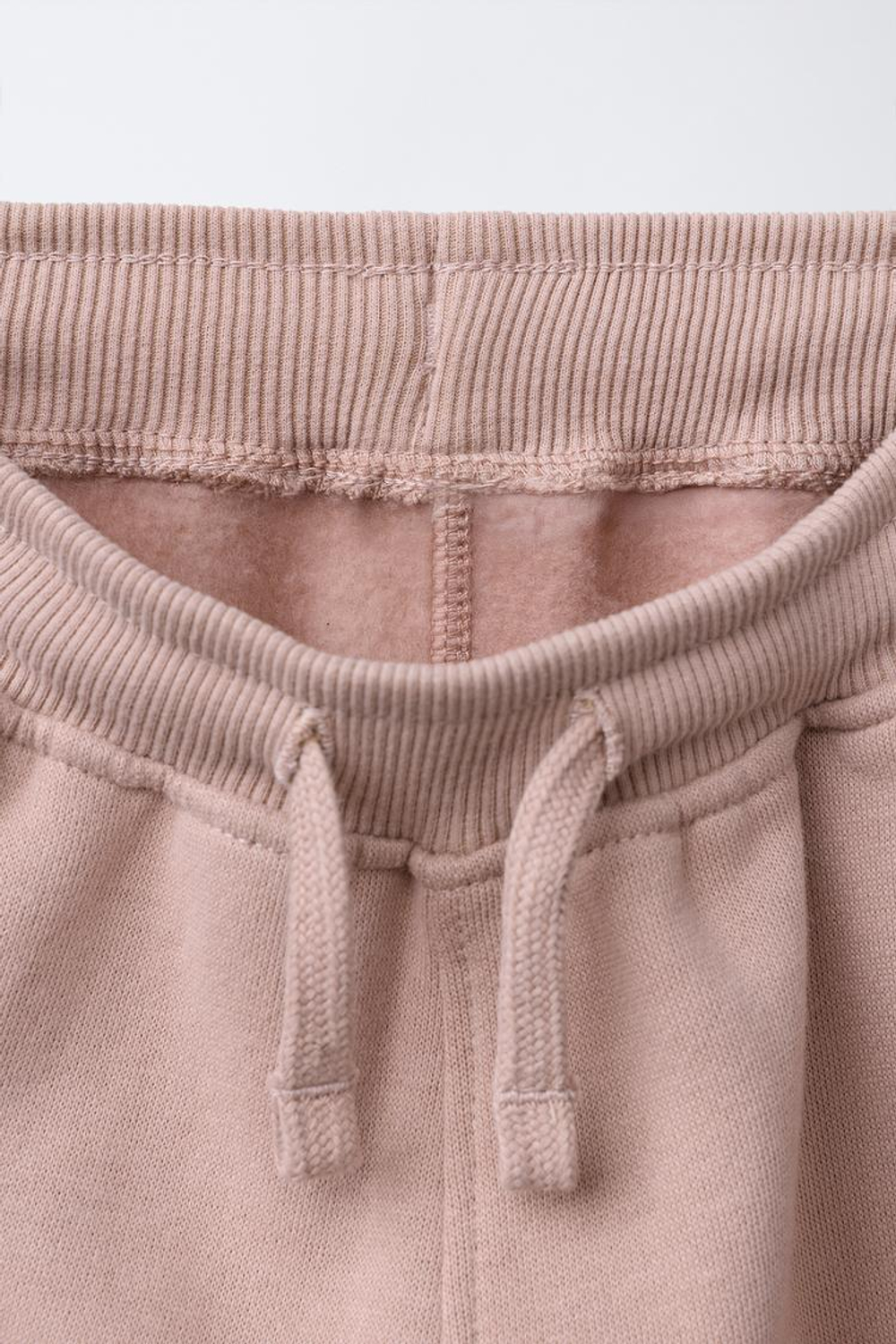 ZARA БРЮКИ-ДЖОГГЕРЫ С ЛОГОТИПОМ, БЛЕДНО-РОЗОВЫЙ