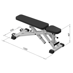 Скамья универсальная мобильная Серый