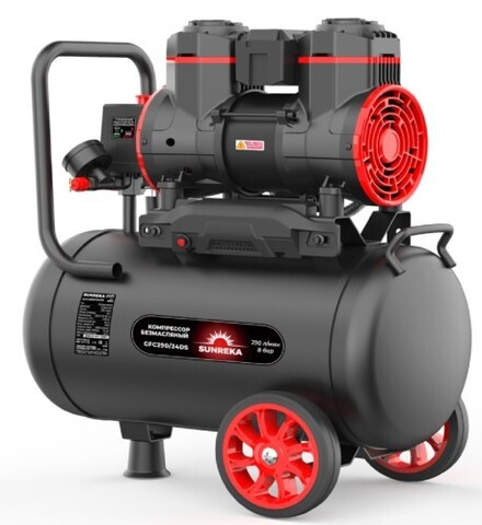 Компрессор поршневой безмасляный SUNREKA GFC290/24DS малошумный 216113