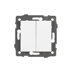 Механизм выключателя двухклавишный непроходной SWT-MK02-PL-WH-V (250V, 10A) (Arlight, -) 049887