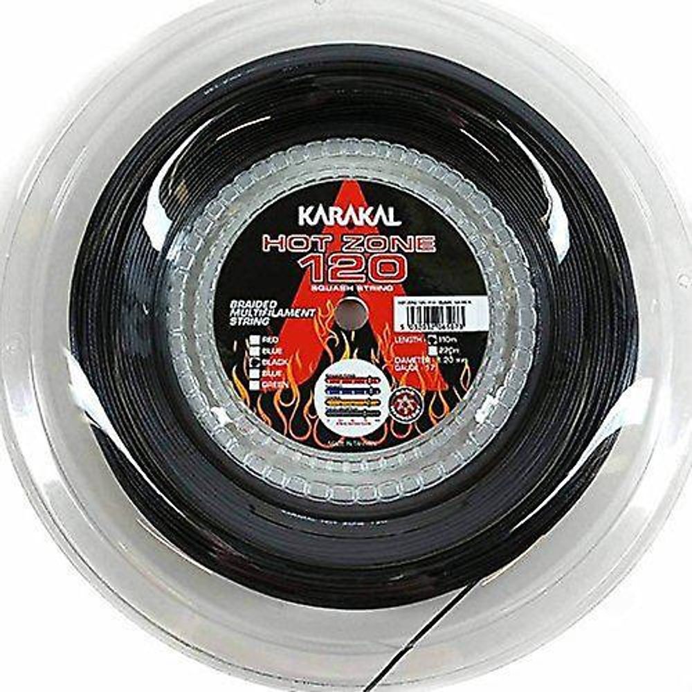 Струны для сквоша KARAKAL HOT ZONE 1.20 BLACK В нарезке (1 натяжка)