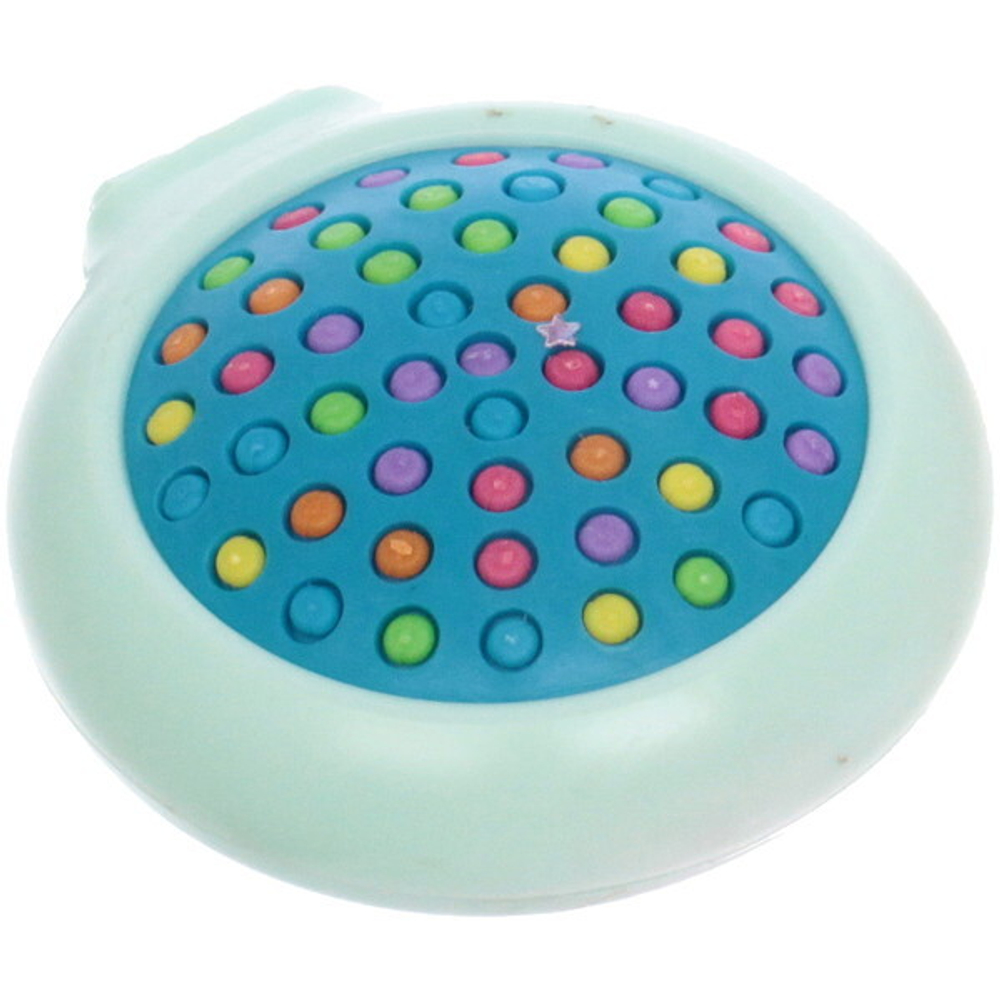 Расческа массажная складная с зеркалом, круглая «Monaco - Princess», микс 4 цвета, 7 см (коробка PVC)