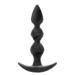 Черная витая пробка-елочка 16см с ограничителем Bior Toys Sex Expert SEM-55154