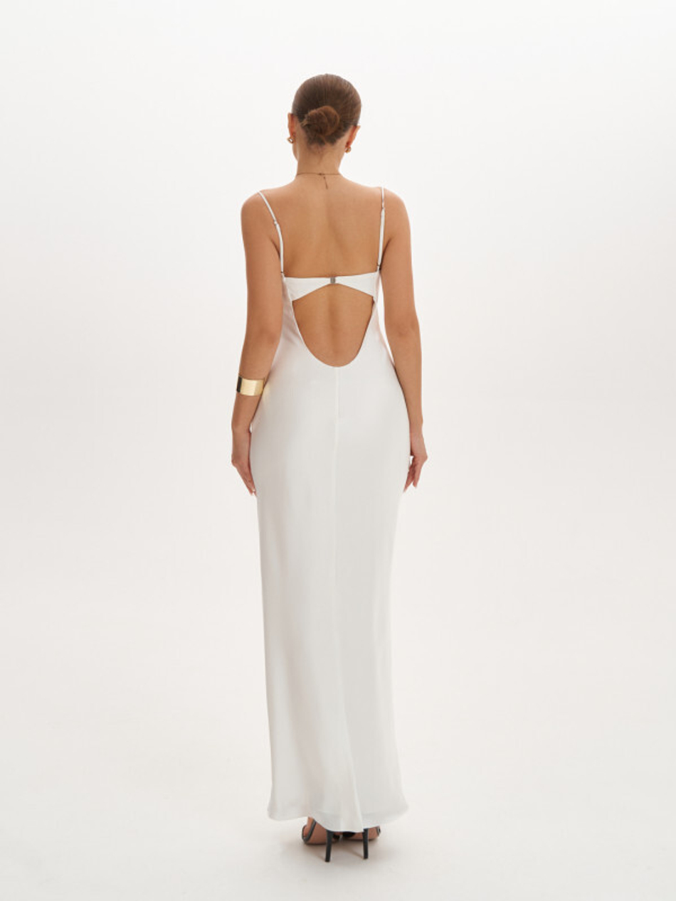 Платье с бретельками макси