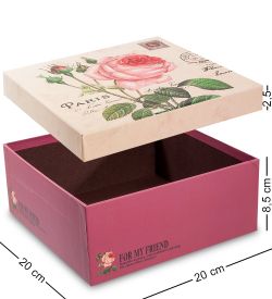 Packing Symphony WF-35/3-B Коробка «Квадрат» цв.бордов./беж.