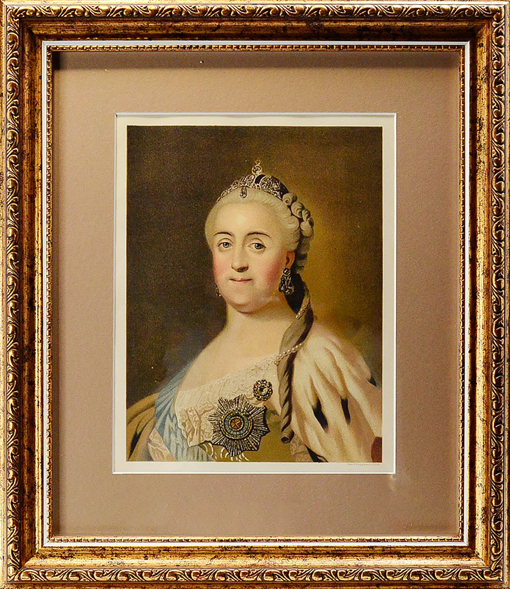 Эриксен Вигилиус. Портрет Екатерины II. Литография. СПБ. Издание литографа И. Кадушина. 19 в