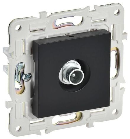 Розетка телевизионная проходная TV SKANDY SK-A17Bl черн. IEK SK-A10-P-K02