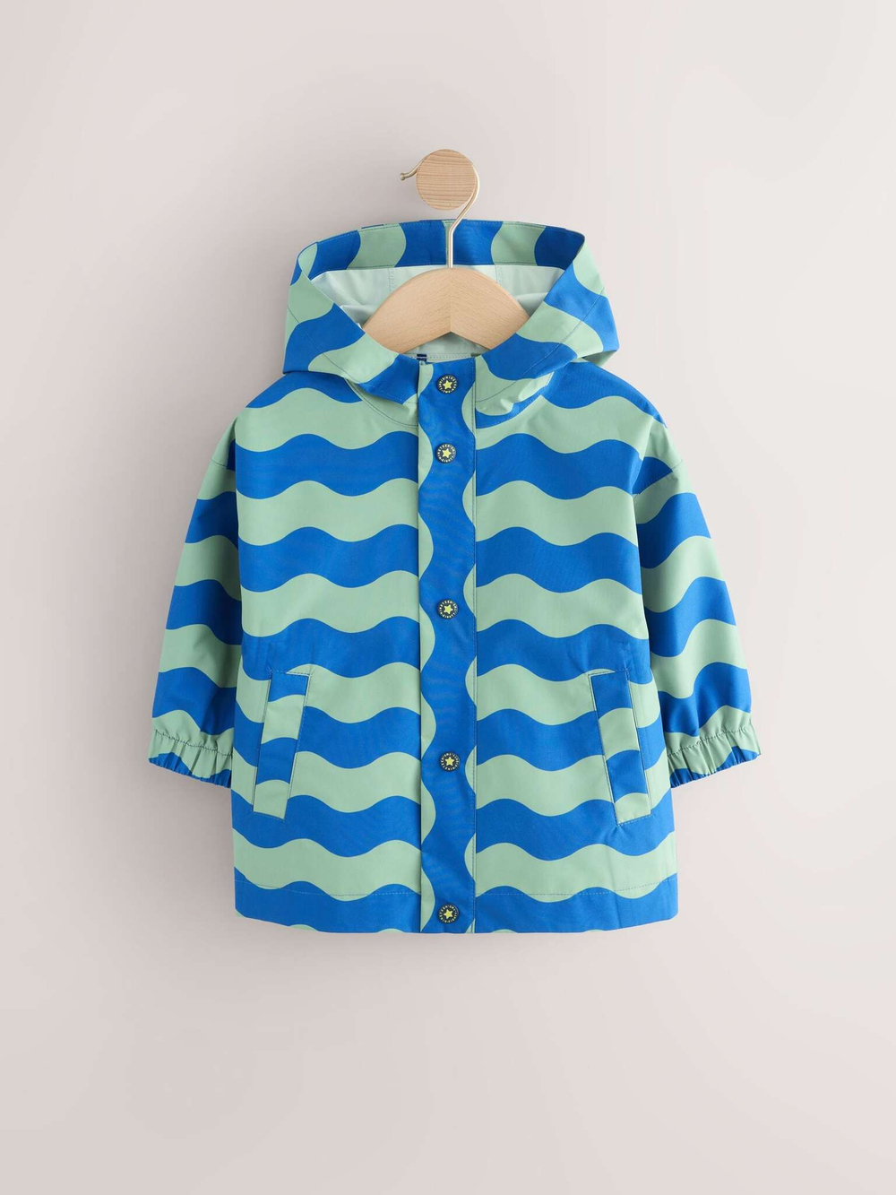 Куртка непромокаемая с капюшоном для мальчика Next E45-739, Синий, Хаки